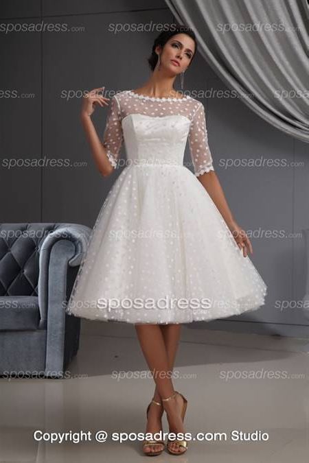Short wedding dresses with sleeves