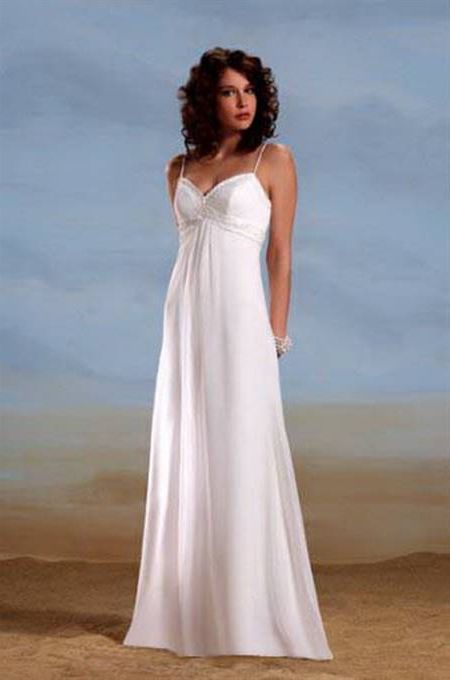 Simple beach wedding dress