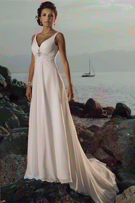 Simple beach wedding dress