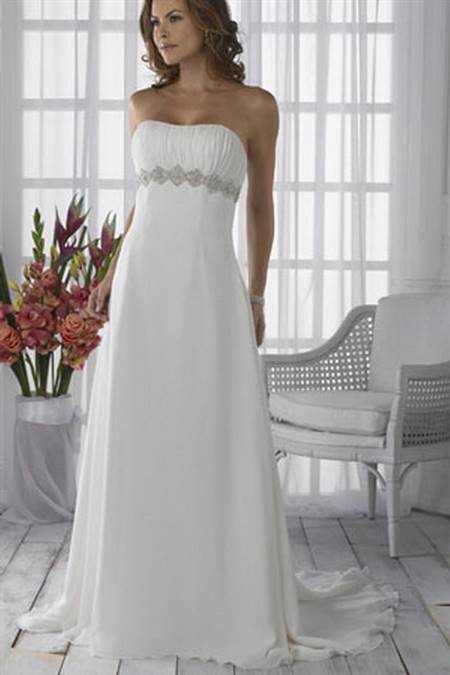 Simple long wedding dresses