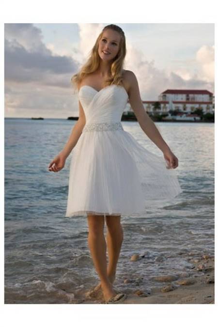 Simple short wedding dress