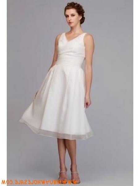 Simple short wedding dress