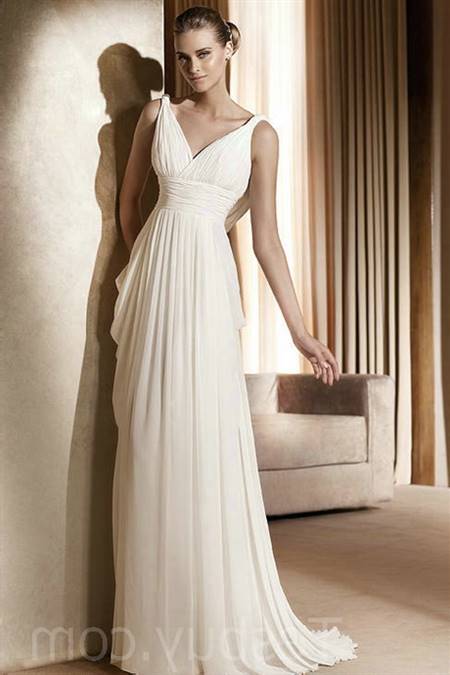 Simple white dress for wedding