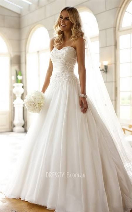 Strapless lace wedding dresses