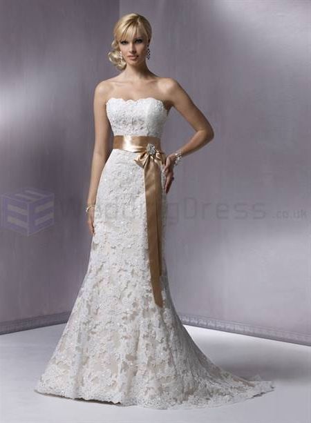 Strapless lace wedding dresses