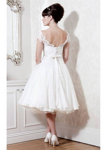 Tea style wedding dress