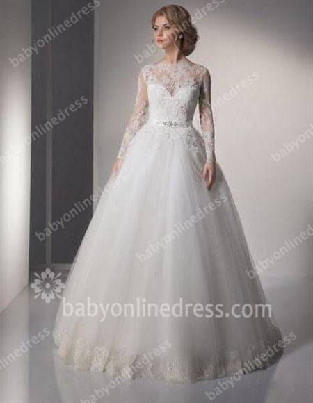Wedding dress with sleeves women’s