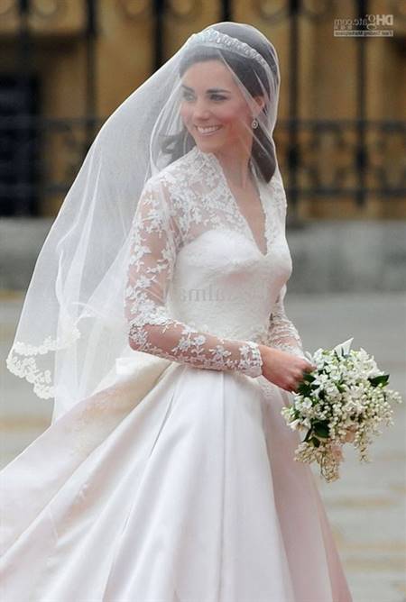 Wedding dresses with veils