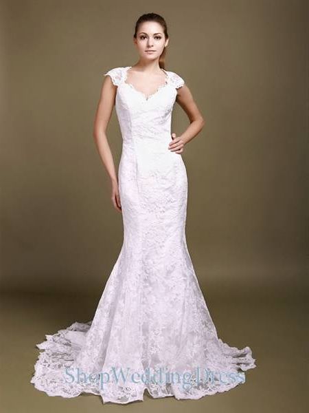 Wedding gowns with cap sleeves