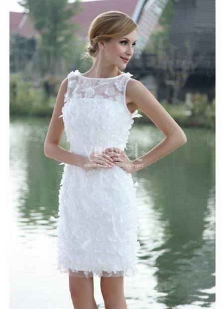 White short wedding dress