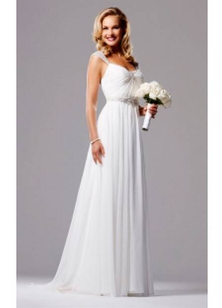 White simple wedding dress