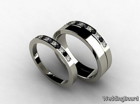 Womens wedding ring black