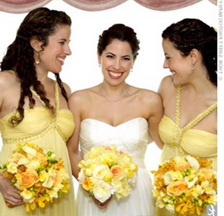 Yellow dresses for weddings