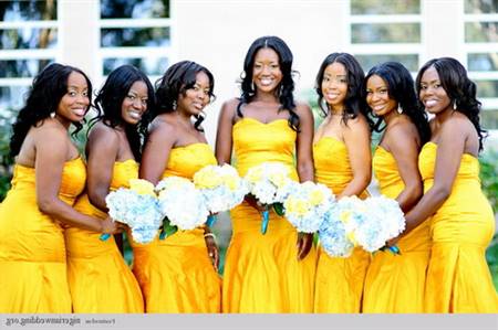 Yellow dresses for weddings