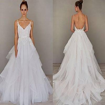 a line backless wedding dresses