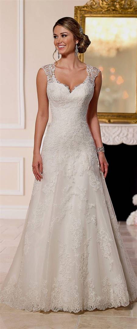 a line lace wedding dress