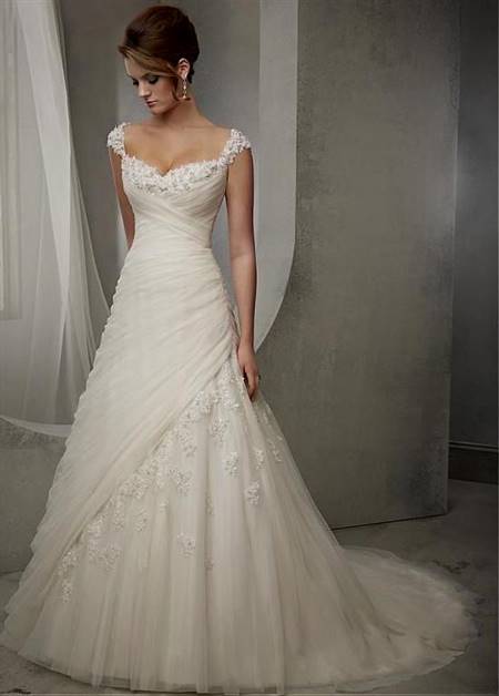 a line wedding dresses with lace