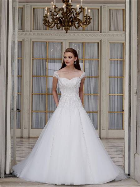 a line wedding dresses with lace