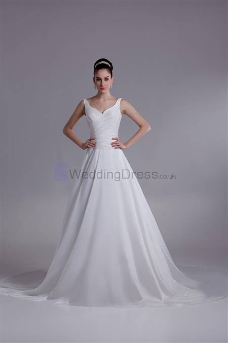 a line wedding dresses with straps