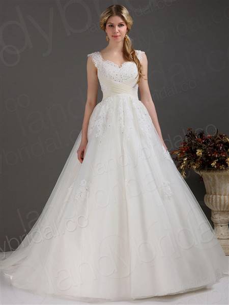 a line wedding dresses with straps