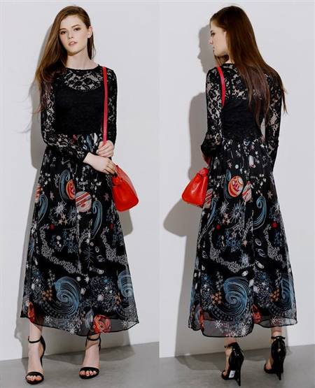 ankle length dresses with sleeves