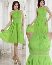 apple green cocktail dresses