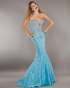 baby blue mermaid dress