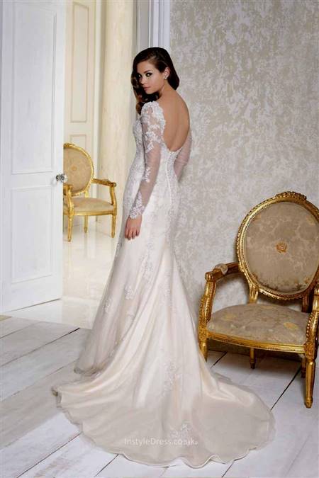 backless wedding dress with sleeves