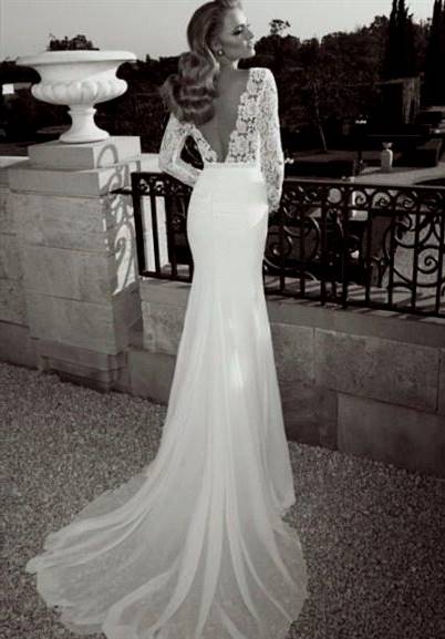 backless wedding dresses with sleeves