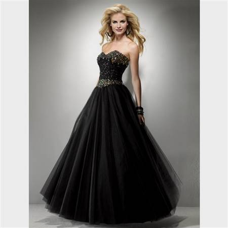 ball gown prom dresses black
