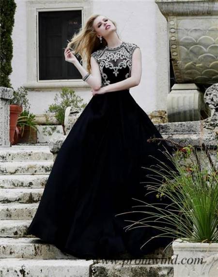 ball gown prom dresses black