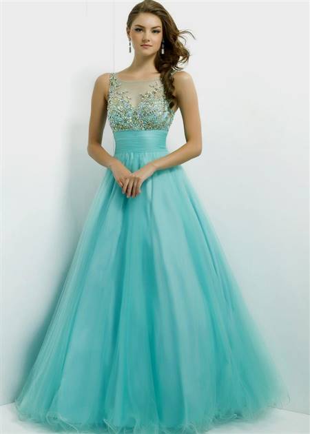 ball gown prom dresses blue