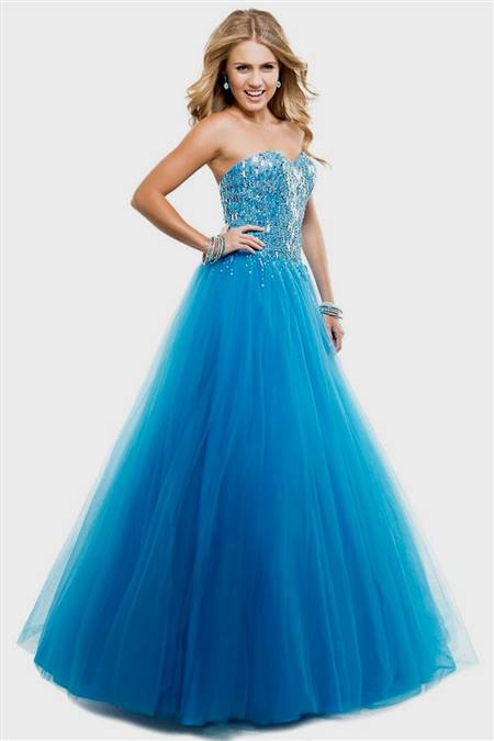 ball gown prom dresses blue