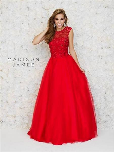 ball gowns with sleeves red
