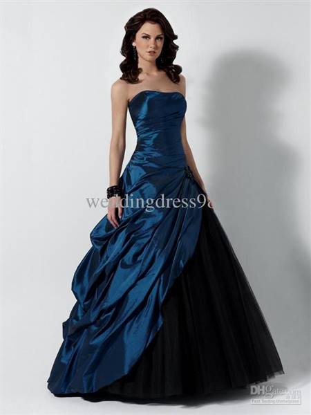 beautiful dark blue prom dresses