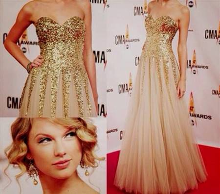 beautiful gold prom dresses