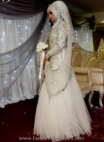 beautiful muslimah wedding dress
