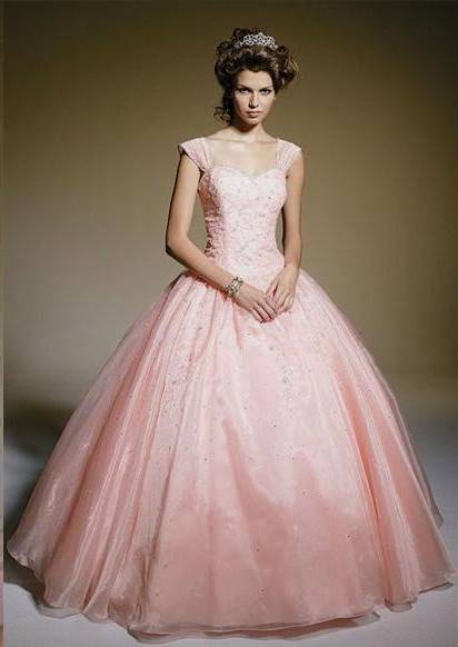 beautiful pink wedding dresses