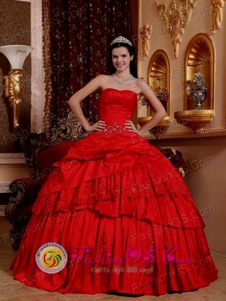 beautiful red ball gowns
