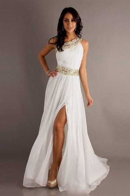 beautiful white prom dresses