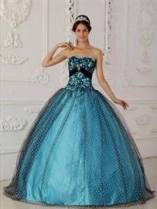 black and blue ball gowns