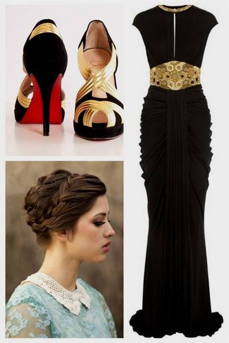 black and gold dress formal