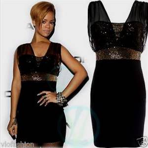 black and gold party dress