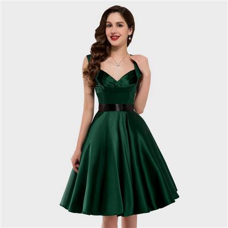 black and green cocktail dress