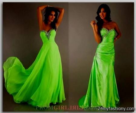 black and lime green wedding dresses