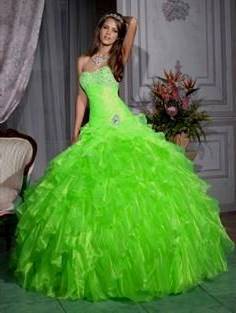 black and lime green wedding dresses