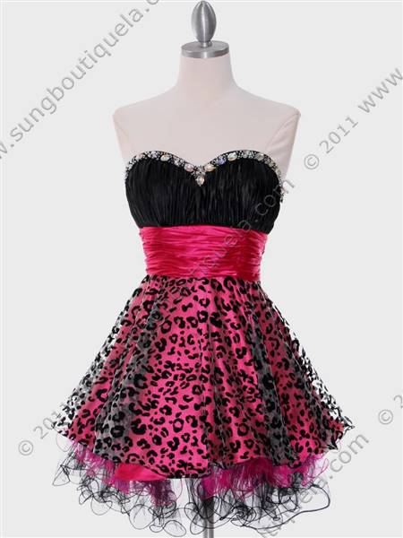 black and pink cocktail dresses