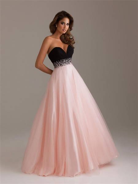 black and pink dresses for prom