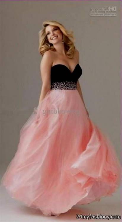 black and pink dresses for prom