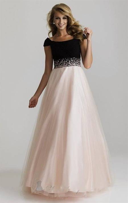 black and pink prom dresses